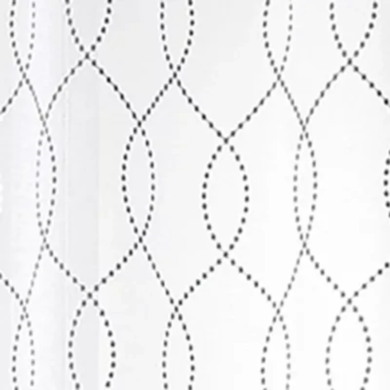 Regal Home Starbust Grommet Top Energy Saving Embroidered Sheer Set of 2 Curtain Panel