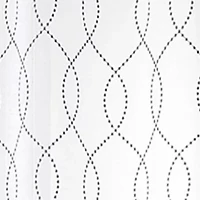 Regal Home Starbust Grommet Top Energy Saving Embroidered Sheer Set of 2 Curtain Panel