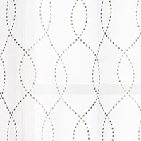 Regal Home Starbust Grommet Top Energy Saving Embroidered Sheer Set of 2 Curtain Panel