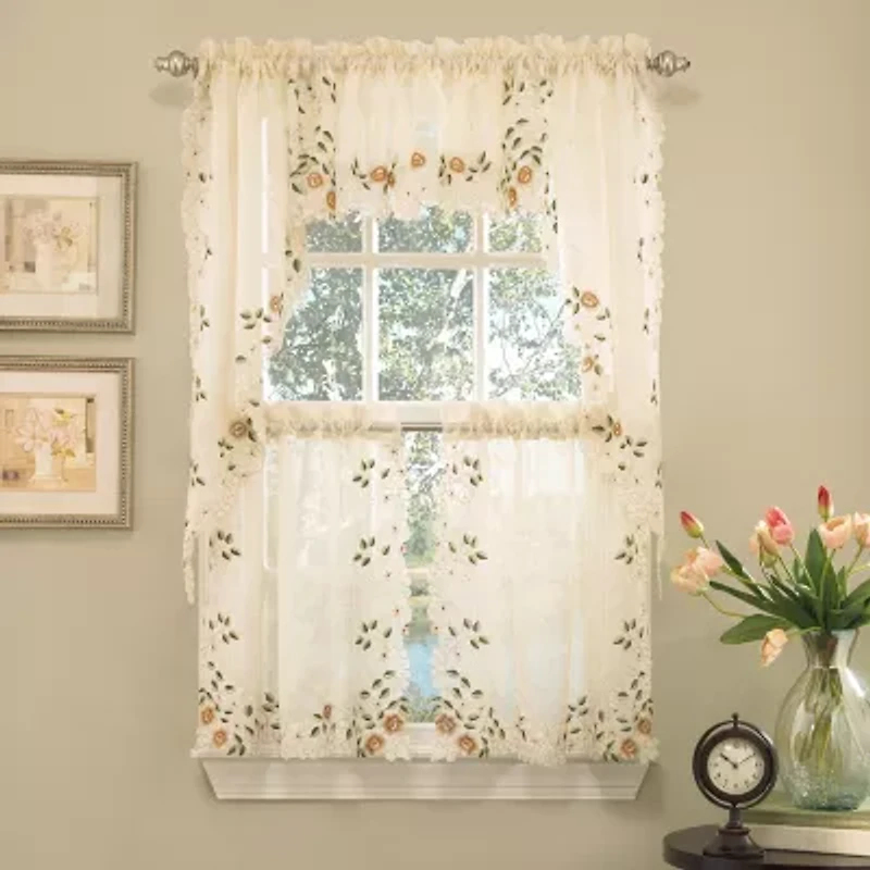 Sweet Home Collection Rosemary Rod Pocket Valance