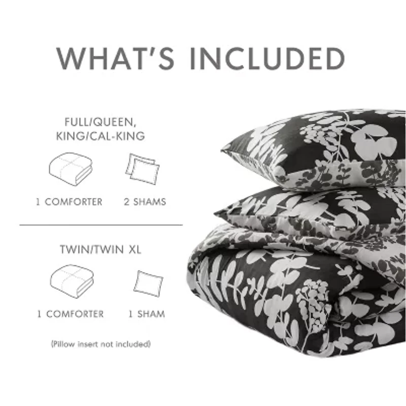 510 Design Aria Floral Midweight Reversible Comforter Set