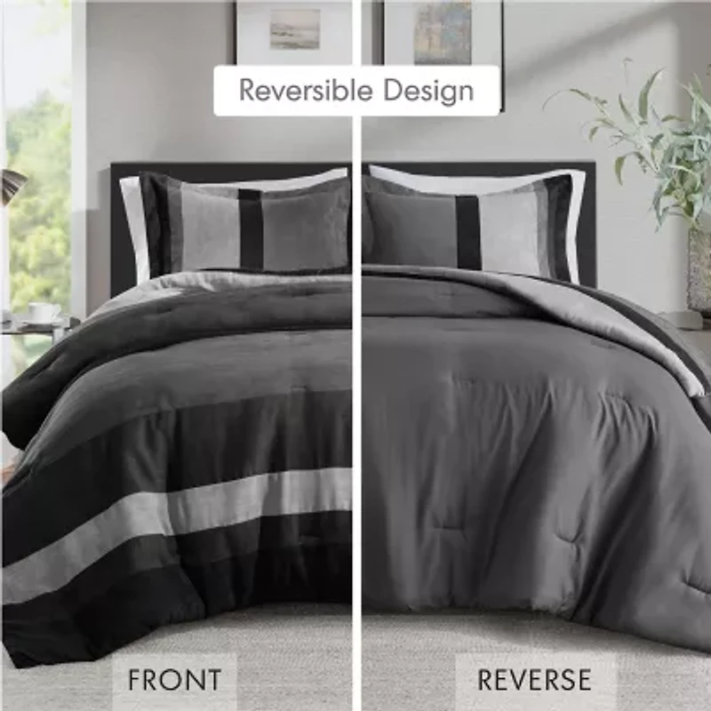 510 Design Boulder Pieced Faux Suede Midweight Comforter Set