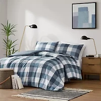 510 Design Jonah Plaid Check Print Midweight Comforter Set