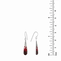 Silver Treasures Crystal Sterling Pear Drop Earrings