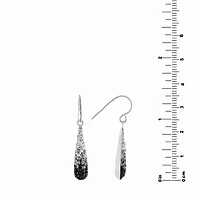 Silver Treasures Crystal Sterling Pear Drop Earrings
