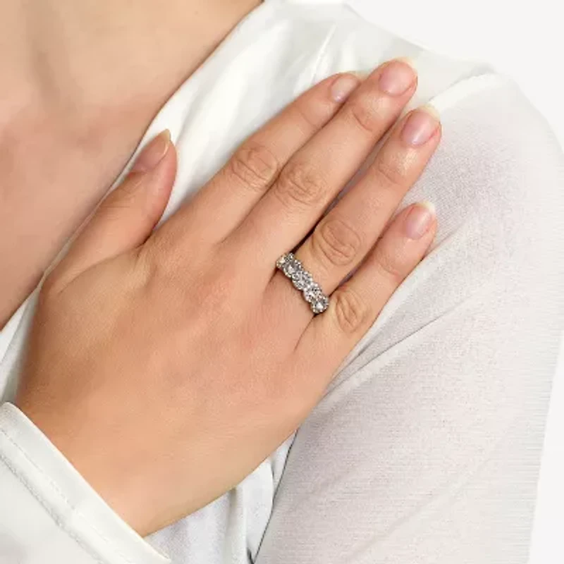 Sparkle Allure Womens Crystal Pure Silver Over Brass Band