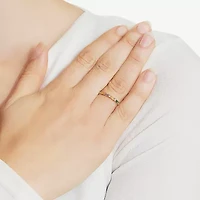 Silver Treasures Womens Multi Color Cubic Zirconia 14K Gold Over Silver Delicate Band