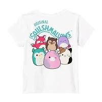 Little & Big Kid Girls Round Neck Short Sleeve Regular Fit Squishmallows Graphic T-Shirt