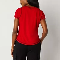 Sports Illustrated Womens Crew Neck Short Sleeve Active T-Shirt