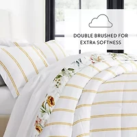 Casual Comfort Chintz Floral Midweight Down Alternative Comforter Set