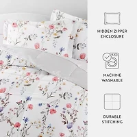 Casual Comfort Meadow Floral Midweight Down Alternative Comforter Set