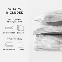 Casual Comfort Texture Stripe Midweight Down Alternative Comforter Set