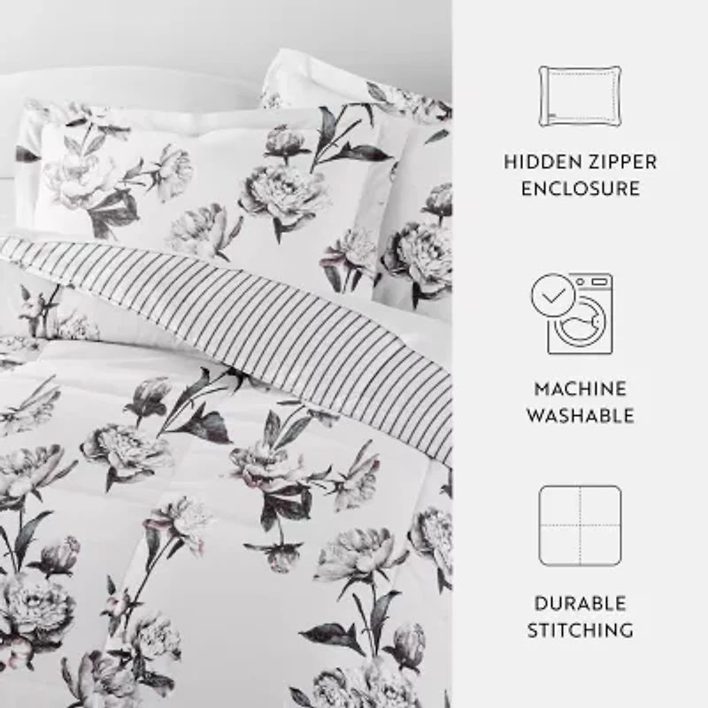 Casual Comfort Vintage Magnolia Midweight Down Alternative Comforter Set