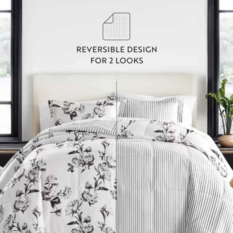 Casual Comfort Vintage Magnolia Midweight Down Alternative Comforter Set