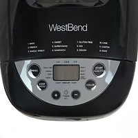 West Bend Hi-Rise Bread Maker with 12 Preset Digital Controls, in Gray