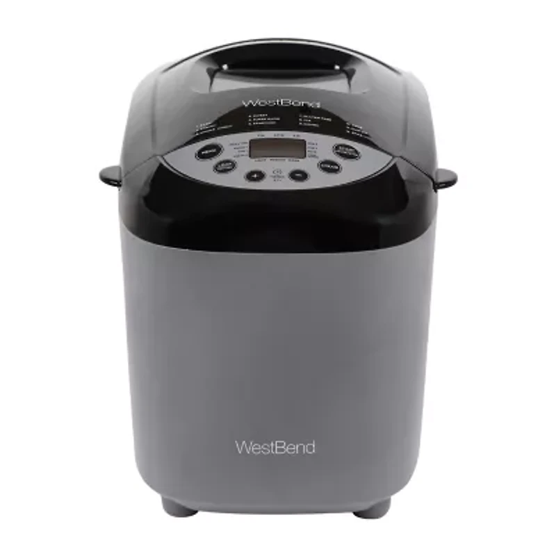 West Bend Hi-Rise Bread Maker with 12 Preset Digital Controls, in Gray