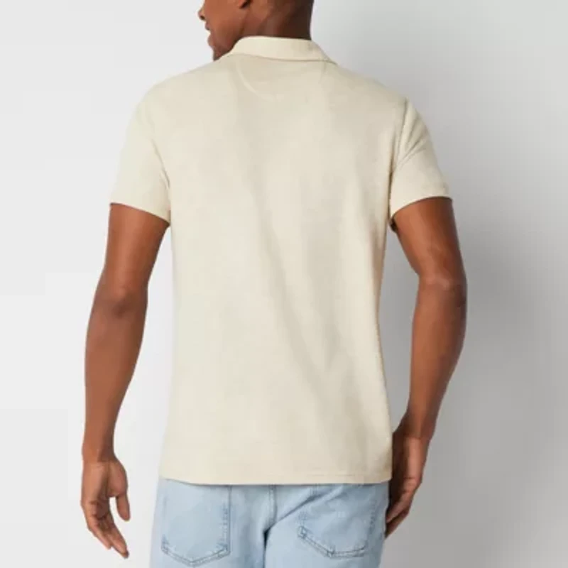 mutual weave Mens Regular Fit Short Sleeve Pocket Polo Shirt