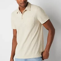 mutual weave Mens Regular Fit Short Sleeve Pocket Polo Shirt