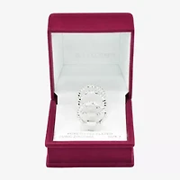 Sparkle Allure Womens Cubic Zirconia Pure Silver Over Brass Eternity Ring Set