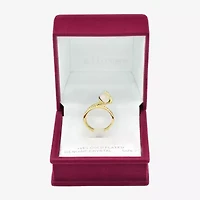 Sparkle Allure Wrap Womens White Crystal 14K Gold Over Brass Pear Bypass  Cocktail Ring