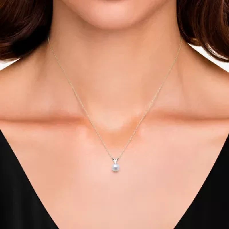 Womens White Cultured Freshwater Pearl 10K Gold 2-pc. Jewelry Set