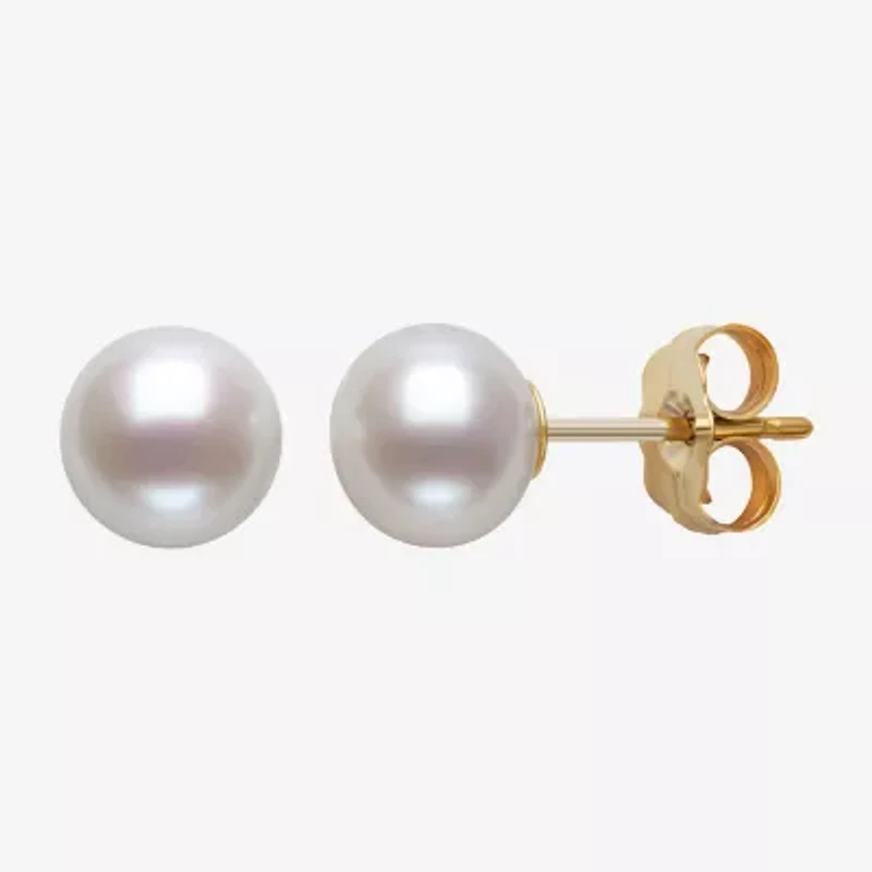 Womens White Cultured Freshwater Pearl 10K Gold 2-pc. Jewelry Set