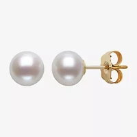 Womens White Cultured Freshwater Pearl 10K Gold 2-pc. Jewelry Set