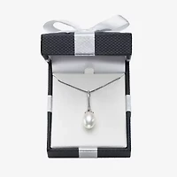 Womens White Cultured Freshwater Pearl Sterling Silver 18 Inch Pendant Necklace