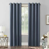 Sun Zero Saxon Grommet Top Energy Saving Blackout Single Curtain Panel
