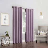 Sun Zero Saxon Grommet Top Energy Saving Blackout Single Curtain Panel
