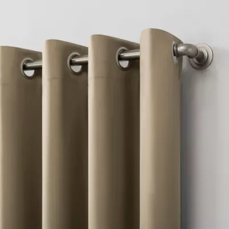 Sun Zero Saxon Grommet Top Energy Saving Blackout Single Curtain Panel
