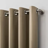 Sun Zero Saxon Grommet Top Energy Saving Blackout Single Curtain Panel