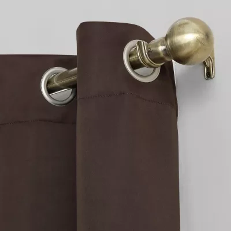 Sun Zero Saxon Grommet Top Energy Saving Blackout Single Curtain Panel