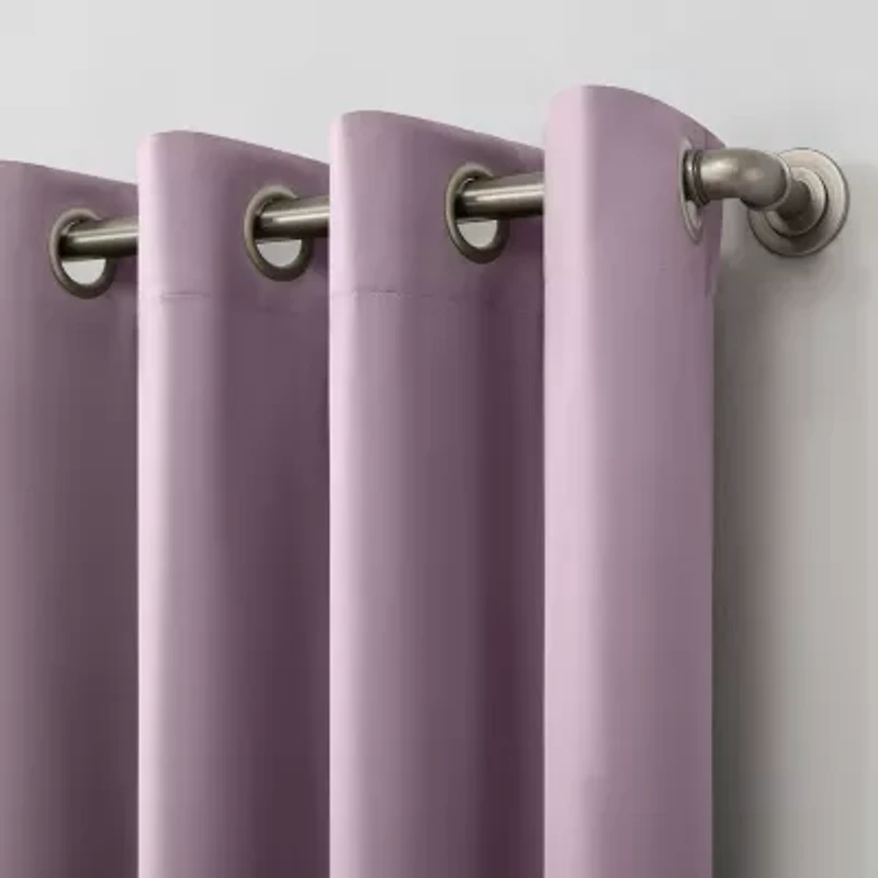 Sun Zero Saxon Grommet Top Energy Saving Blackout Single Curtain Panel