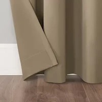 Sun Zero Saxon Grommet Top Energy Saving Blackout Single Curtain Panel