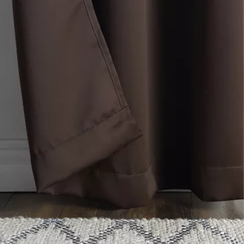 Sun Zero Saxon Grommet Top Energy Saving Blackout Single Curtain Panel