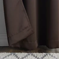 Sun Zero Saxon Grommet Top Energy Saving Blackout Single Curtain Panel