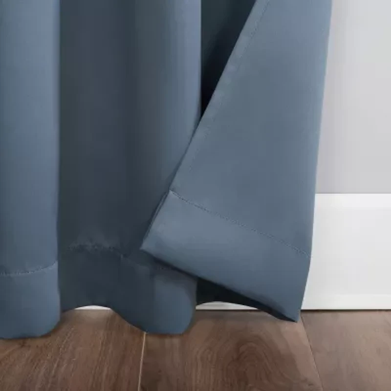 Sun Zero Saxon Grommet Top Energy Saving Blackout Single Curtain Panel