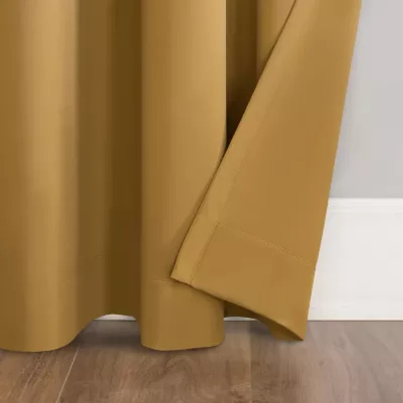 Sun Zero Saxon Grommet Top Energy Saving Blackout Single Curtain Panel