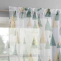 No 918 Balsam Rod Pocket Embellished Sheer Single Curtain Panel