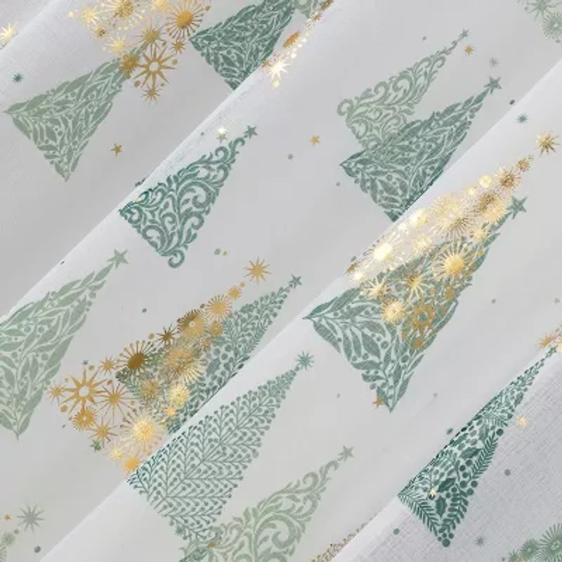 No 918 Balsam Rod Pocket Embellished Sheer Single Curtain Panel