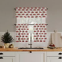 No 918 Christmas Truck Rod Pocket Tailored Valance