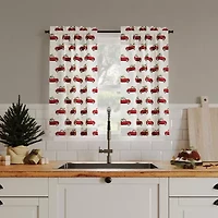 No 918 Christmas Truck Rod Pocket Tailored Valance