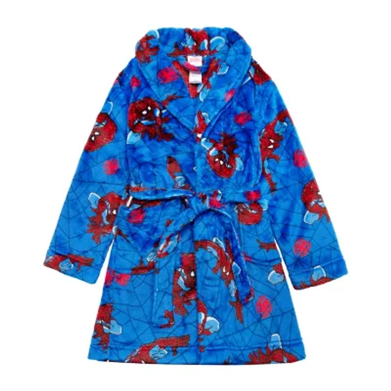 Disney Collection Little & Big Kid Boys Knee Length Long Sleeve Spiderman Robe