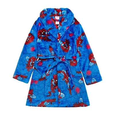 Disney Collection Little & Big Kid Boys Knee Length Long Sleeve Spiderman Robe