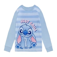 Disney Collection Toddler Girls Lilo & Stitch Crew Neck Long Sleeve 4-pc. Pajama Sets