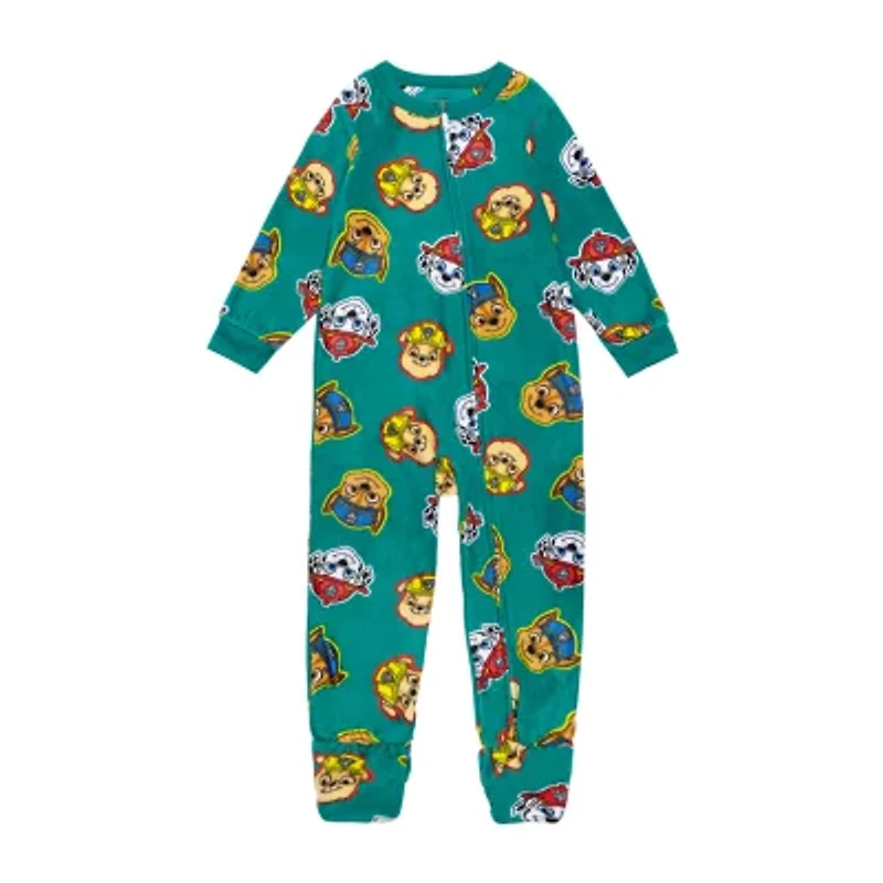 Toddler Boys Paw Patrol Microfleece Crew Neck Long Sleeve One Piece Pajama