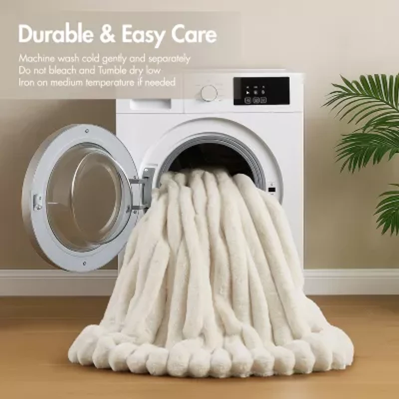 Madison Park Dahlia Faux Fur 3-pc. Midweight Comforter Set