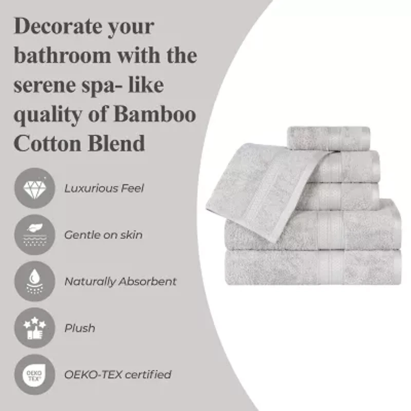 SUPERIOR® Bamboo Collection | 100% Ryon From 6-pc. Solid Hand Towel