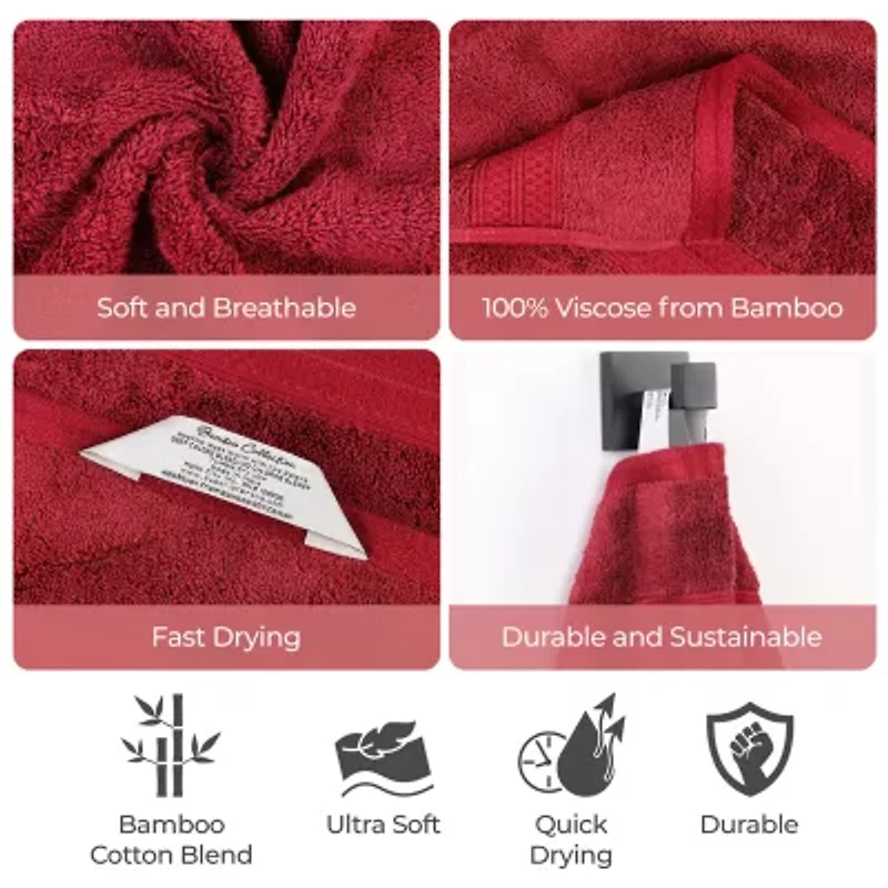 SUPERIOR® Bamboo Collection | 100% Rayon From 6-pc. Solid Hand Towel